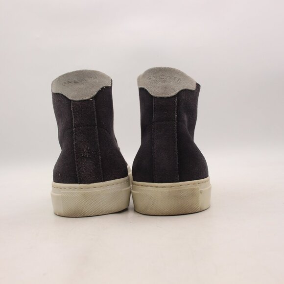 The Royale Greats Brooklyn Men's Size 9 Navy Leather Mid Top Sneakers Italy - Picture 5 of 10